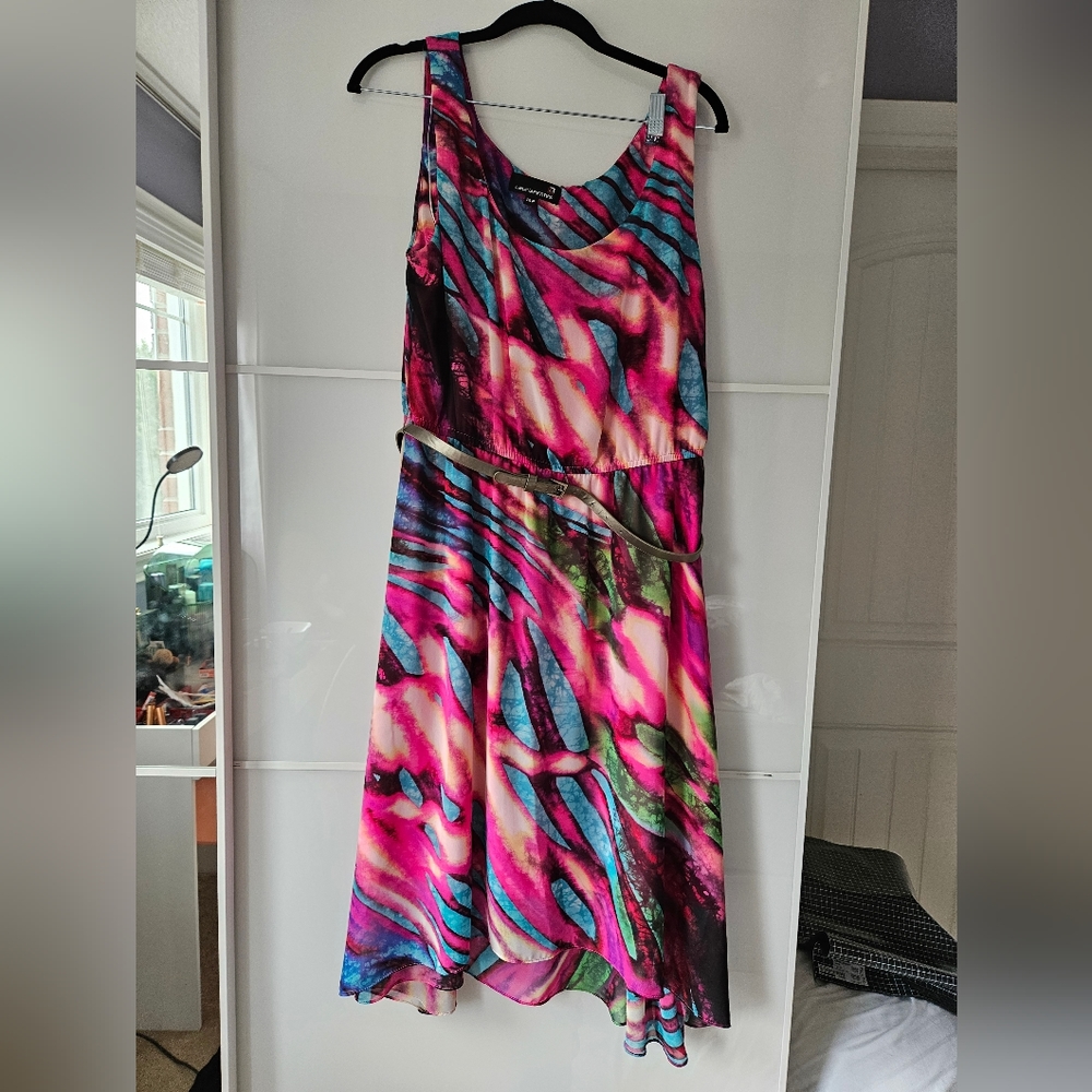 Vibrant Multicolor Midi Dress